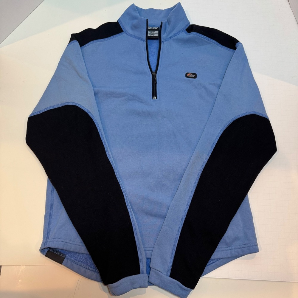Lowe Alpine Polartec Fleece Quarter Zip Pullover Women's Small Blue EUC Gorpcore
